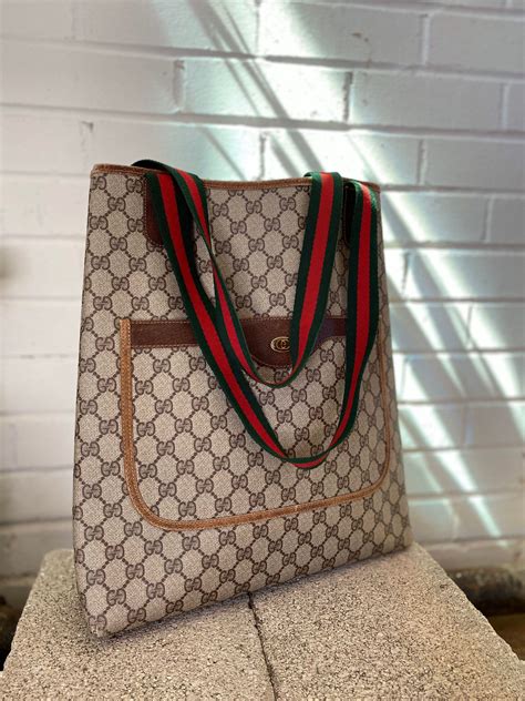 are gucci bags on poshmark real|vintage Gucci canvas bag.